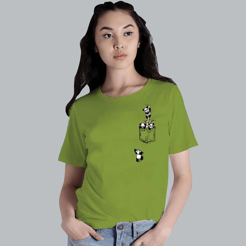 Panda Pocket Printed T-Shirt