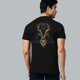 Deer Art Backprint T-Shirt