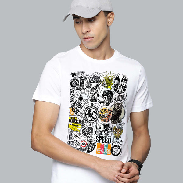 Motorcycle Doodle T-Shirt