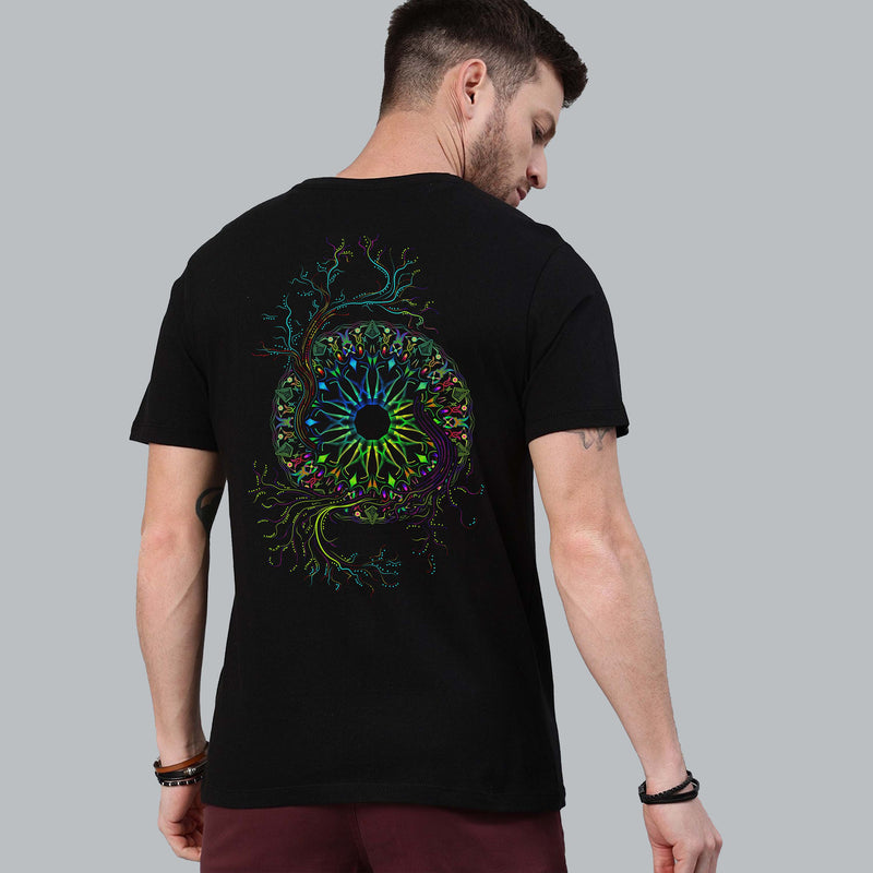 PSY Mandala Backprint T-Shirt
