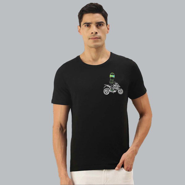 Biker Pocket Print T-Shirt