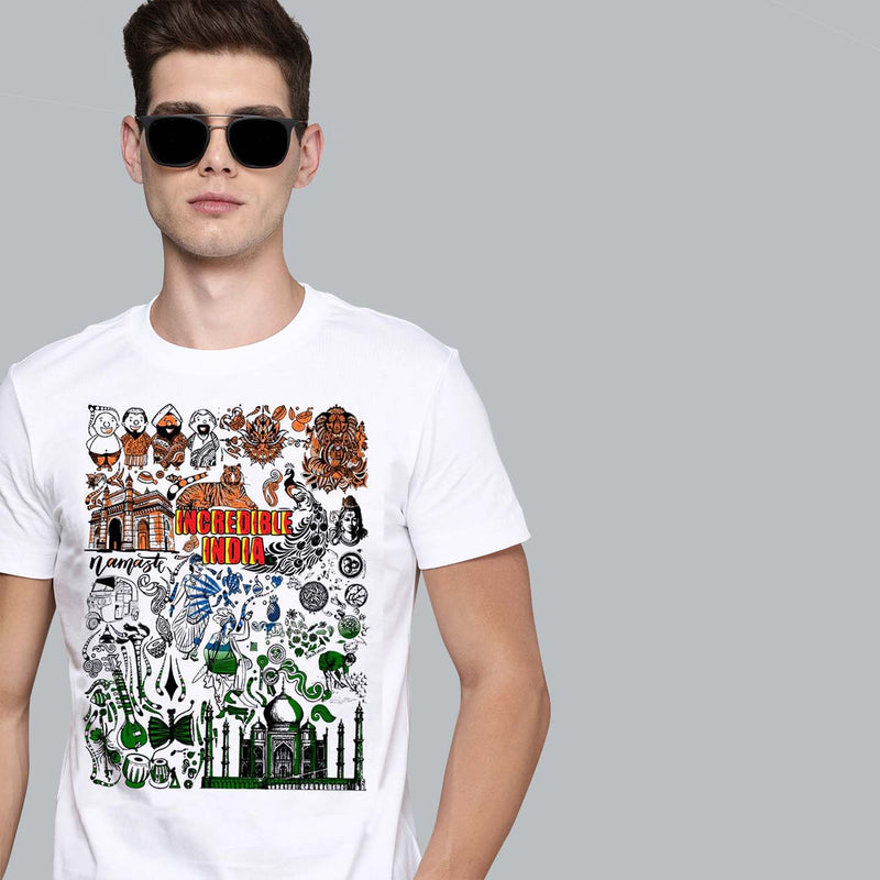 Incredible INDIA Travel Doodle T-Shirt