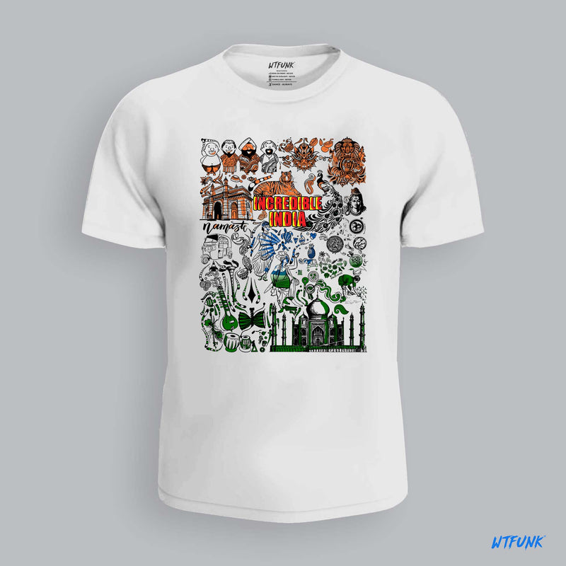 Incredible INDIA Travel Doodle T-Shirt