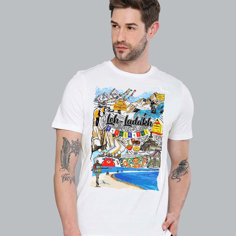 Leh Ladakh Travel Doodle T-Shirt