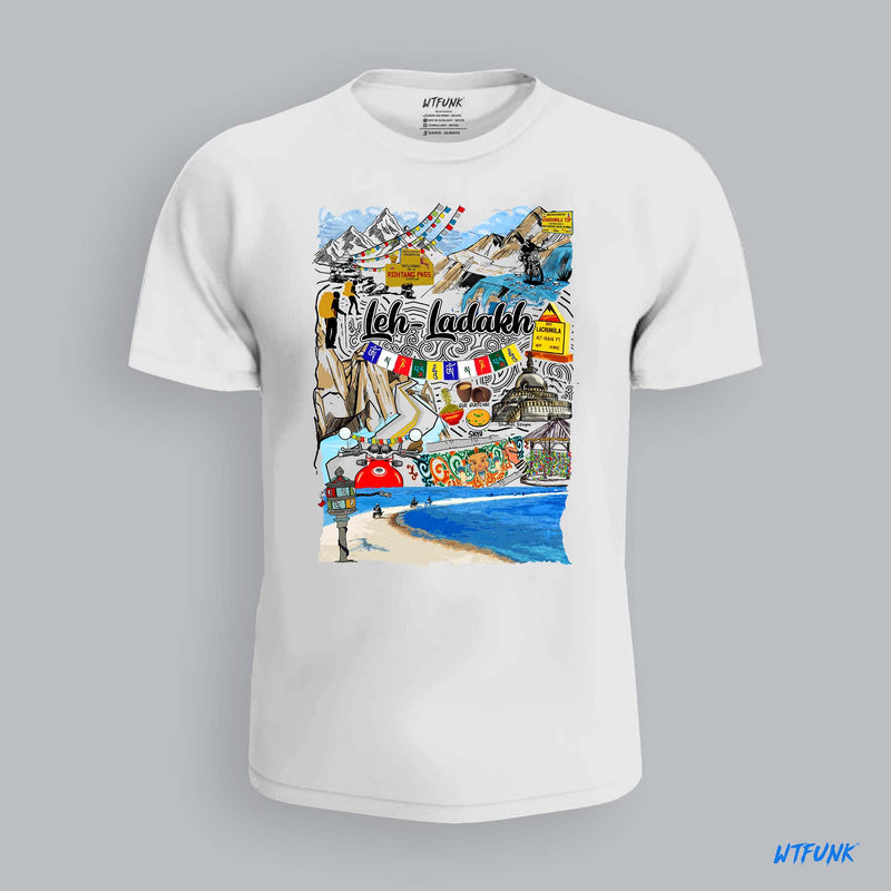 Leh Ladakh Travel Doodle T-Shirt