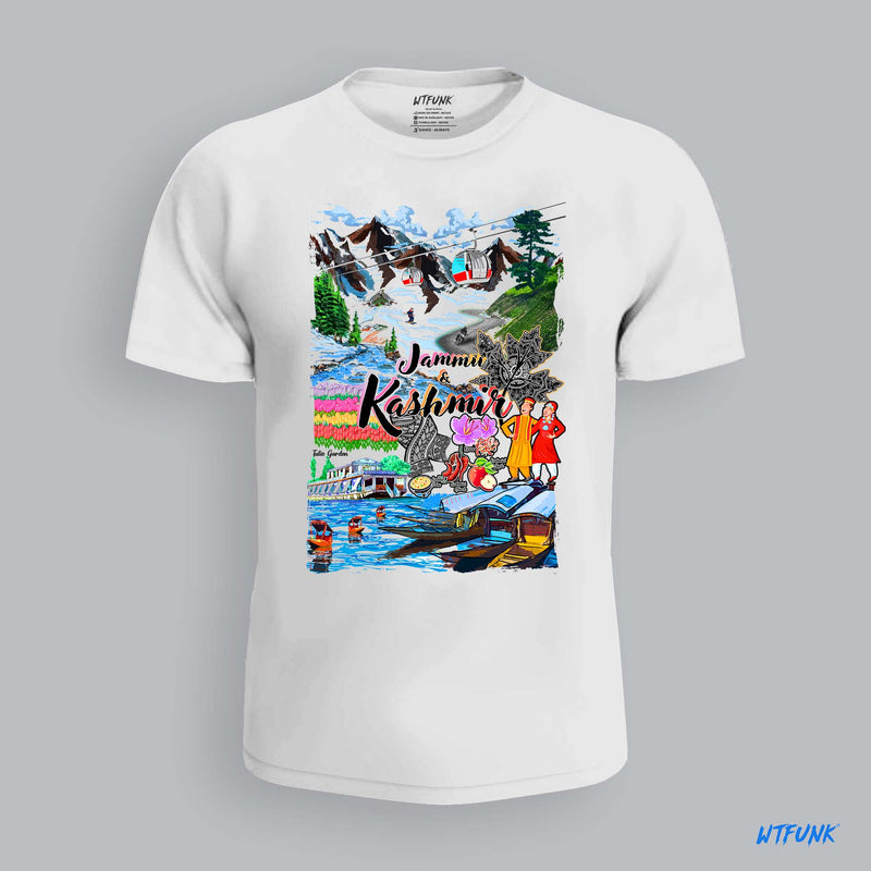 Jammu Kashmir Travel Doodle T-shirt