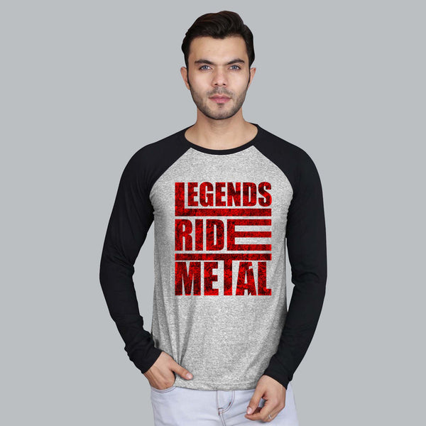 Legends Ride Metal Motorcycle Full Raglan Sleeve T-shirt